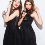 botox models in black dresses