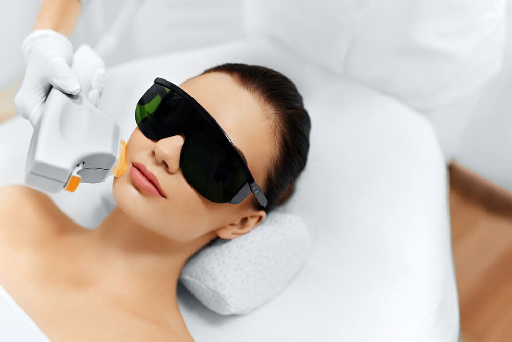 newtown skin rejuvenation model wearing mask