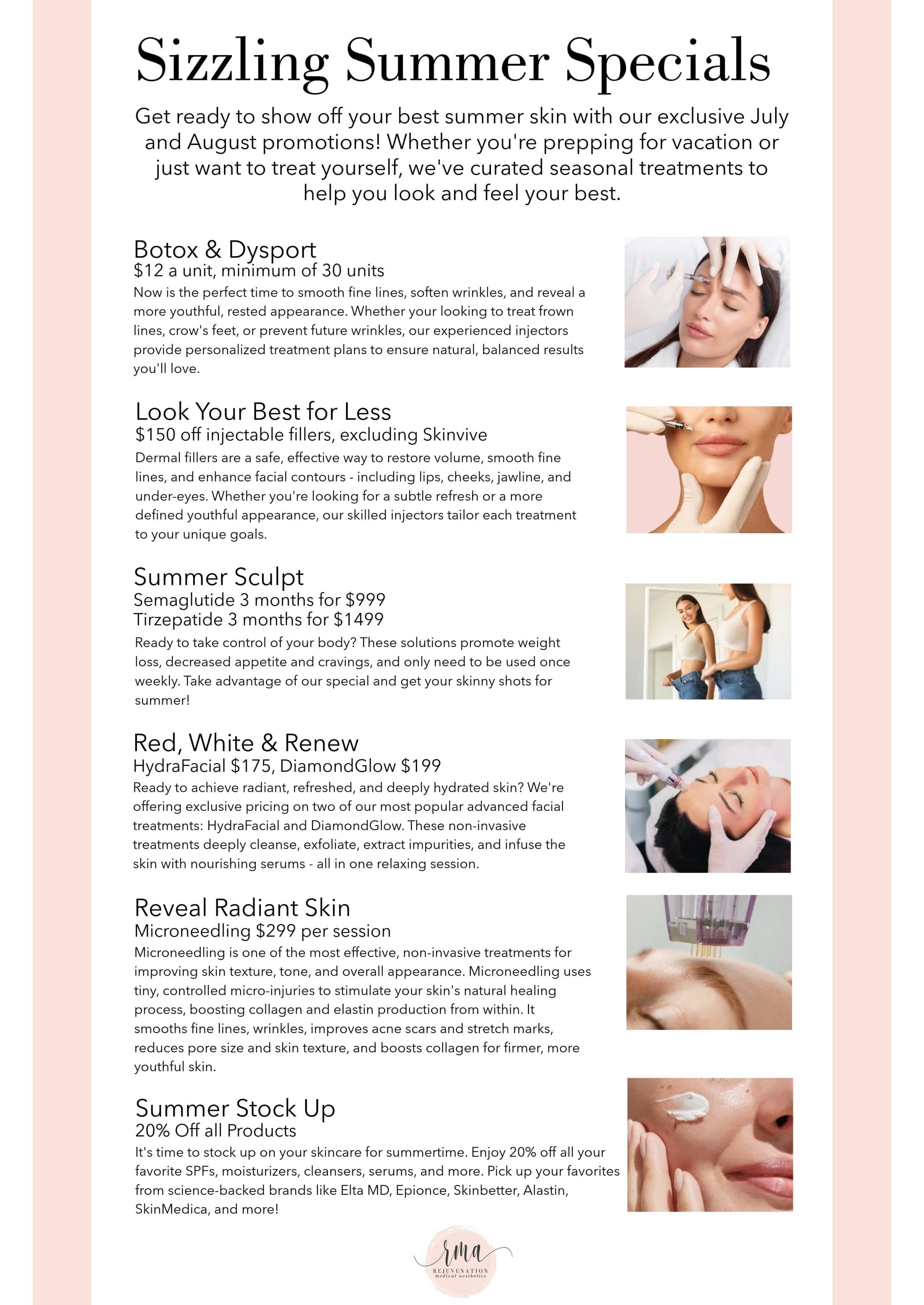 New July Specials | Rejuvenation Medical Aesthetics